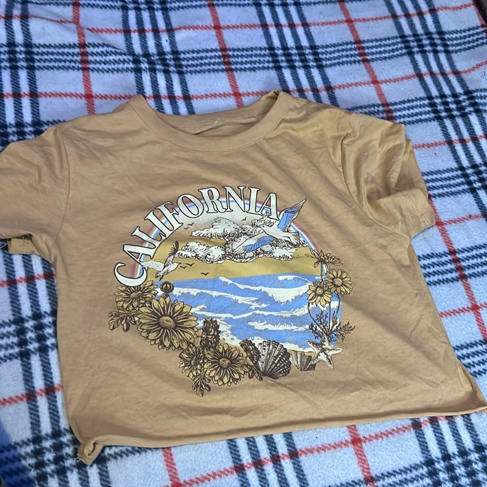 Tan shirt